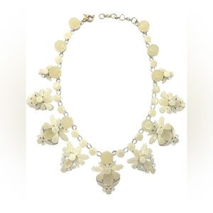 J. CREW Misty Faux Stone Statement Bib Gold Tone Necklace 20"